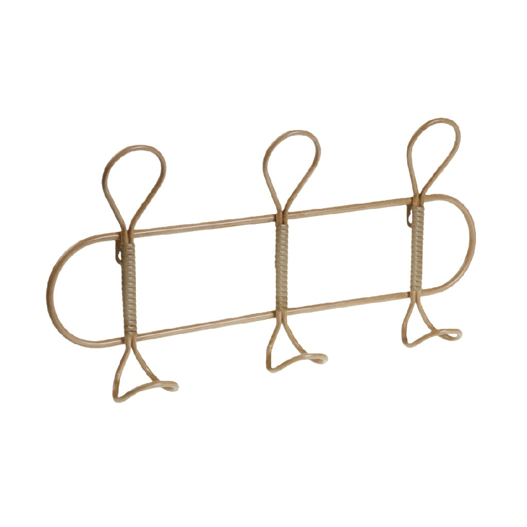 Perchero de pared de diseño rústico con 3 ganchos